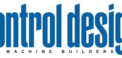 Blue "control design" logo in bold lowercase letters, with smaller text below reading "FOR MACHINE BUILDERS" in gray capital letters on a white background.