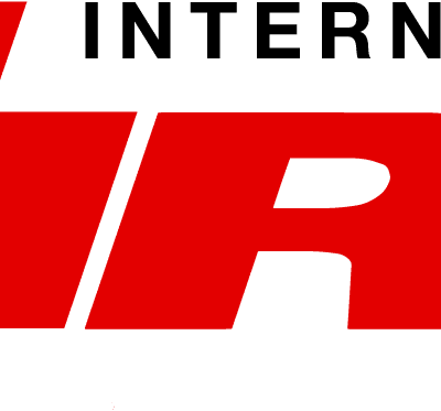 Logo with the word "FIRE" in large red letters, "INTERNATIONAL" in smaller black letters above, and "BUYER" in black text rotated vertically on the right side.