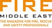 Logo for "FIRE Middle East" magazine, featuring bold orange text and a tagline: "The magazine for fire, rescue and safety professionals.