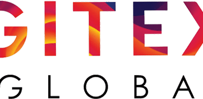 The image displays the "GITEX GLOBAL" logo, with "GITEX" in bold, colorful gradient letters and "GLOBAL" in smaller, black letters underneath.