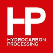White letters "HP" above the words "HYDROCARBON PROCESSING" on a red background.