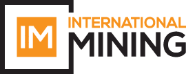 Logo for International Mining. The design features an orange square with the white letters "IM" on the left, followed by the words "INTERNATIONAL" in orange and "MINING" in bold black capital letters.