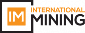 Logo for International Mining. The letters "IM" are inside an orange square on the left, with "INTERNATIONAL" in orange and "MINING" in bold black letters to the right.