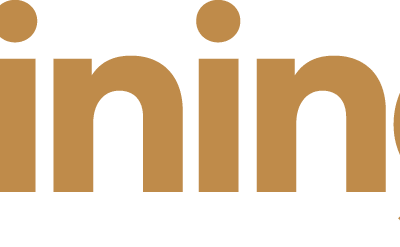The word "Mining" is written in bold, gold-colored letters with a large stylized "M" and a brown dot at the end on a light background.