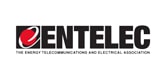 ENTELEC logo with a stylized red and black circular icon to the left of the bold black text "ENTELEC." Below, it reads, "The Energy Telecommunications and Electrical Association.