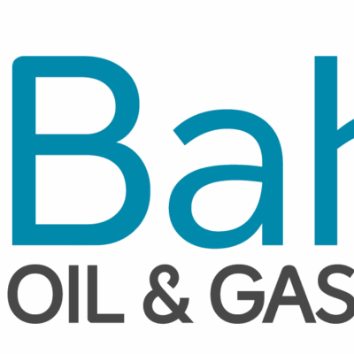 Logo for Bahia Oil & Gas Energy with a stylized blue, green, and black flame graphic on the left and the company name in bold, modern letters on the right.