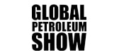 Black bold text on a white background reads "GLOBAL PETROLEUM SHOW," with each word stacked vertically.