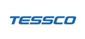 The image shows the TESSCO logo in bold, blue, italicized capital letters on a white background.