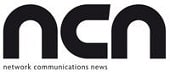 Black logo with the bold lowercase letters "ncn" above the words "network communications news" in smaller black text on a white background.
