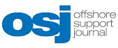 Logo for Offshore Support Journal featuring the bold blue letters "osj" on the left and the words "offshore support journal" in smaller gray text stacked vertically on the right.