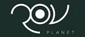 White logo on a dark green background featuring stylized text "ROV" with a circular element in the "O" and the word "PLANET" written below in uppercase letters.