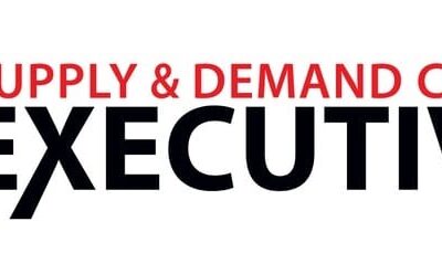 Logo with a red square containing the letters "SDC" next to the words "SUPPLY & DEMAND CHAIN" in red and "EXECUTIVE" in bold black letters.