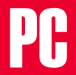 White bold letters "PC" on a red square background.