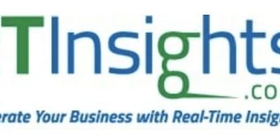 Logo for RTInsights.com with the tagline, “Accelerate Your Business with Real-Time Insights,” in blue and green text.