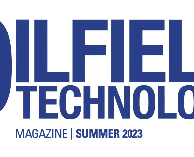 The image features the bold blue text "OILFIELD TECHNOLOGY" with "MAGAZINE | SUMMER 2023" written in smaller letters underneath.