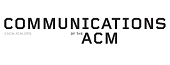 Black text on a white background reads "COMMUNICATIONS OF THE ACM," with "OF THE" in smaller font above "ACM.