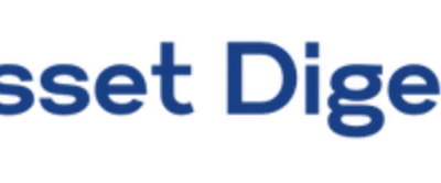 The image displays the words "Asset Digest" in large, bold, blue text on a white background.