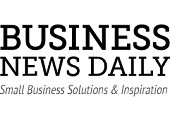 Business News Daily logo with the tagline 'Small Business Solutions & Inspiration' written below the main title in italic font.