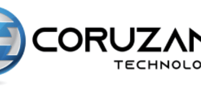 Coruzant Technologies logo featuring a stylized blue and silver circular icon with a lowercase "e" next to the black text "CORUZANT TECHNOLOGIES" on a white background.