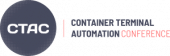 Logo for the Container Terminal Automation Conference. The acronym "CTAC" is in white letters inside a dark blue circle, with the full conference name written in black and red text to the right.