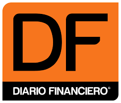 Logo with large black letters “DF” on an orange background, above the words “DIARIO FINANCIERO” in white text on a black strip.