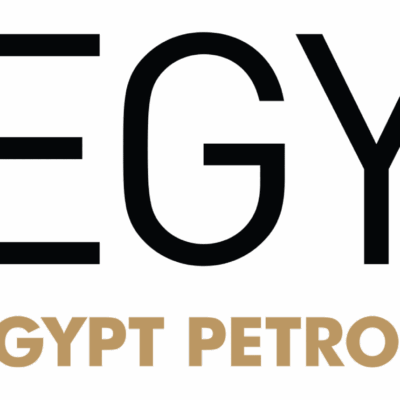 Logo for the Egypt Petroleum Show (EGYPS) featuring a gold droplet design on the left and bold black text “EGYPS” with “Egypt Petroleum Show” in gold below it on a white background.