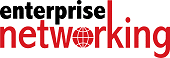 Logo with the words "enterprise networking"; "enterprise" is in black, "networking" is in bold red with a globe design replacing the "o" in "networking".