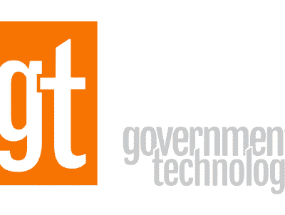 The image shows the "government technology" logo, with "gt" in lowercase white letters inside an orange rectangle and the words "government technology" in gray lowercase letters to the right.