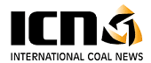 Logo for International Coal News featuring the acronym "ICN" in bold black letters, with a stylized yellow and black geometric design, and the text "INTERNATIONAL COAL NEWS" below.
