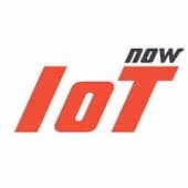 Red text logo with the words "IoT" in large letters and "now" in smaller text above the "T," all on a white background.