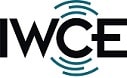 Logo with the bold letters "IWCE"; three curved lines extend from the top and bottom of the letter "C," resembling radio waves.