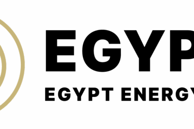 The logo for the Egypt Energy Show (EGYPES) features a gold circular swirl design on the left and bold black text reading "EGYPES" with "EGYPT ENERGY SHOW" in smaller letters underneath.