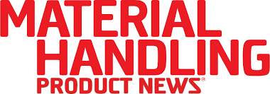 Red text on a white background reads “Material Handling Product News.”.
