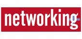 A red rectangle with the word "networking" in bold, white lowercase letters centered inside.