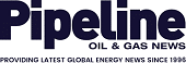 Logo for "Pipeline Oil & Gas News" with the tagline "Providing latest global energy news since 1996" in bold, dark blue text on a white background.