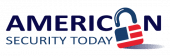 Logo for American Security Today, featuring the text “AMERICAN SECURITY TODAY.” The "O" in "AMERICAN" is stylized as a padlock with red, white, and blue elements.