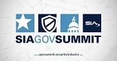 Logo image for SIA GovSummit featuring a white star, shield, government building icon, and the text "SIA GOVA SUMMIT" with a web address at the bottom: govsummit.securityindustry.org.