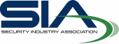Logo of the Security Industry Association, featuring the large initials "SIA" in blue with a green swoosh and the words "Security Industry Association" written below in gray.