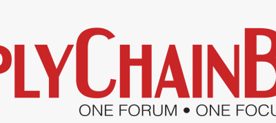 Red text logo reading "SupplyChainBrain" with the tagline "One Forum • One Focus • Many Minds" in black capital letters below it, all on a light background.