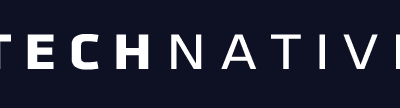 The word "TECHNATIVE" in bold, white, uppercase letters centered on a dark navy blue background.