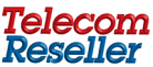 Logo with the words "Telecom Reseller" in bold letters; "Telecom" is in red and "Reseller" is in blue, both with a slight 3D effect on a white background.