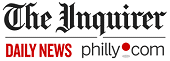 Logo for The Inquirer, featuring "The Inquirer" in black Gothic script above "DAILY NEWS" in red, and "philly.com" in black with a red dot.